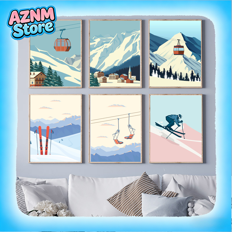 Vintage Minimalist Ski Snowboa - Baby Nursery Vintage avis et prix