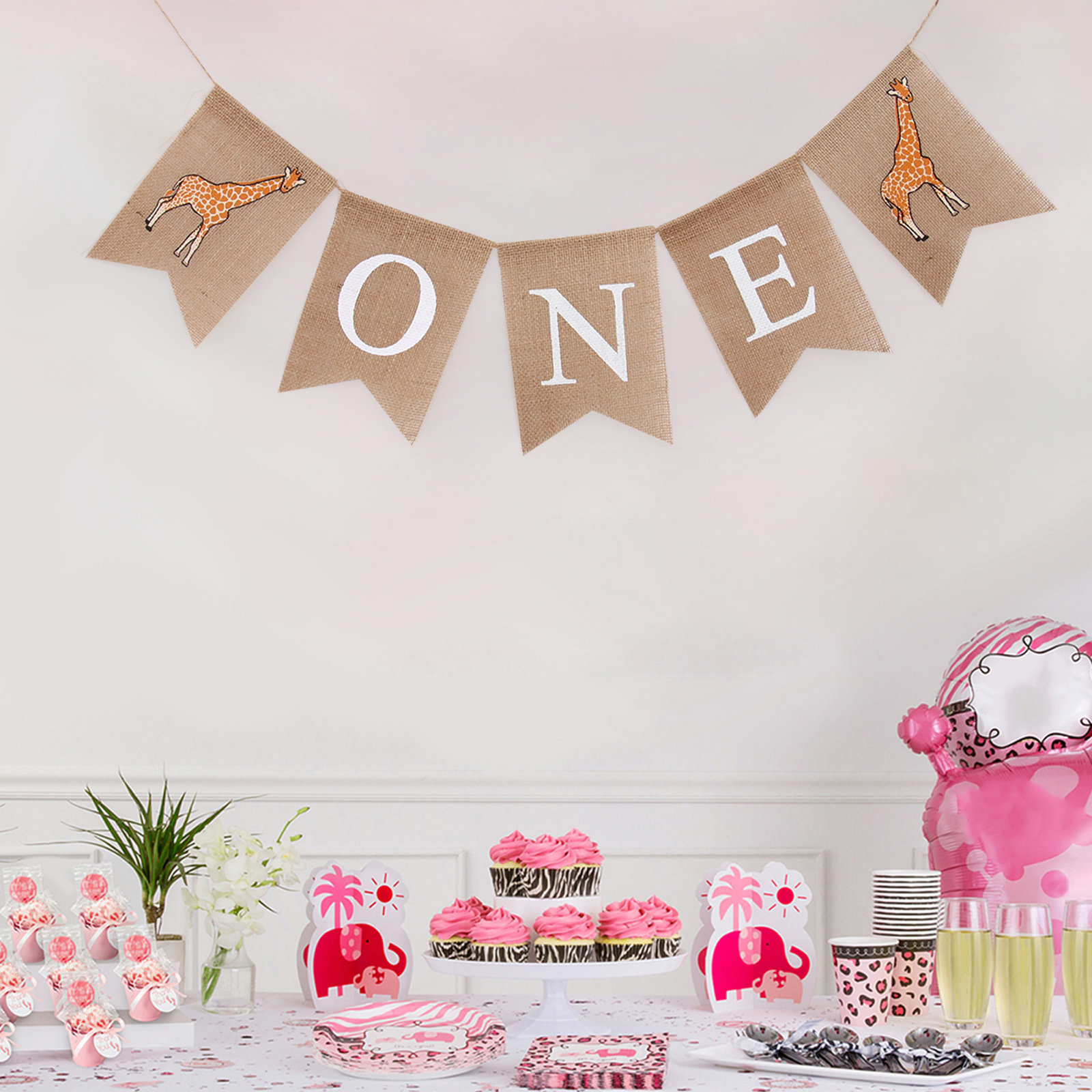 Giraffe Linen Banner One Print - Baby Nursery Garland avis et prix