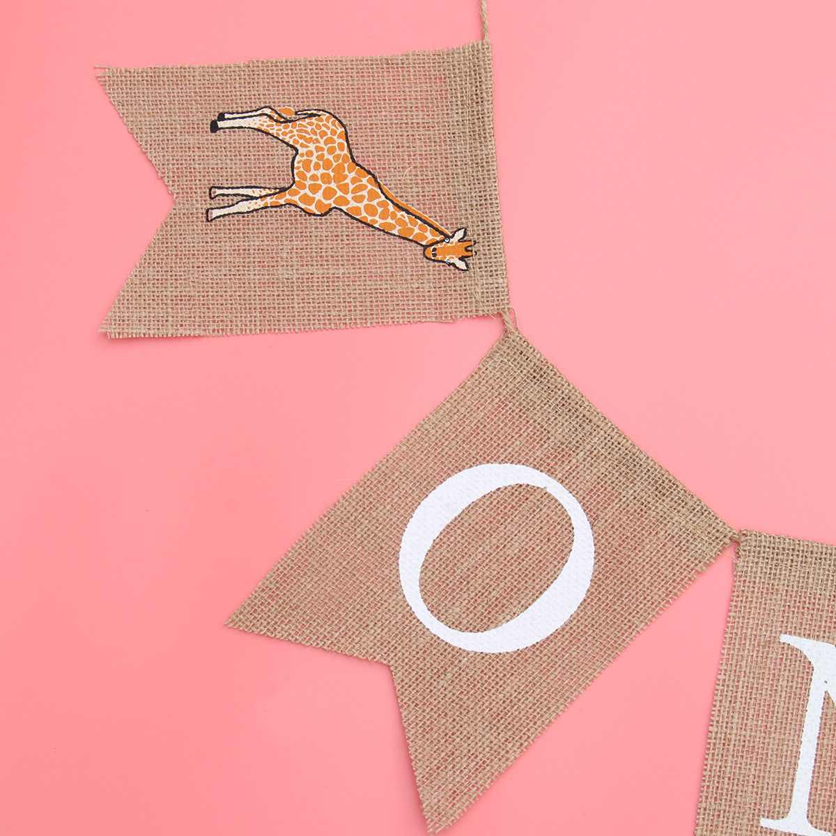Giraffe Linen Banner One Print - Baby Nursery Garland avis et prix