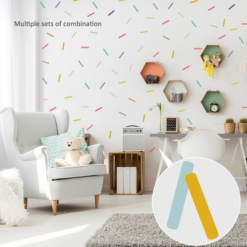 48pcs Colorful Candy Strip Wal - Baby Nursery Labels avis et prix