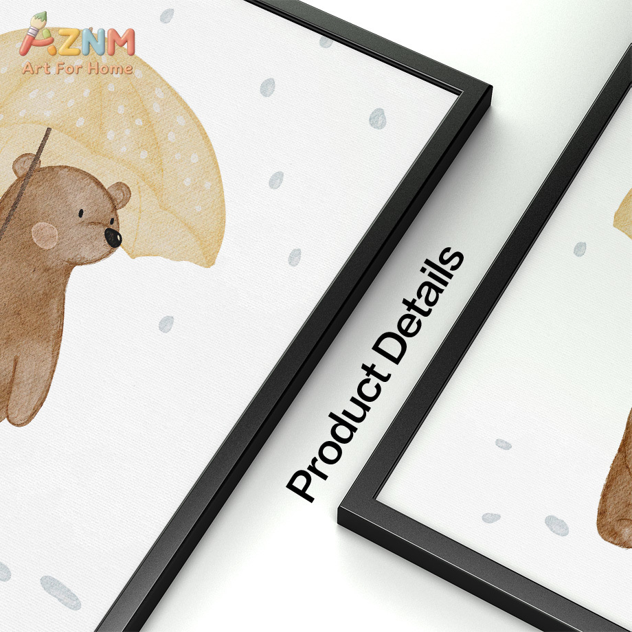 Boho Animals Bear Rabbit Hedge - Baby Nursery Pictures avis et prix