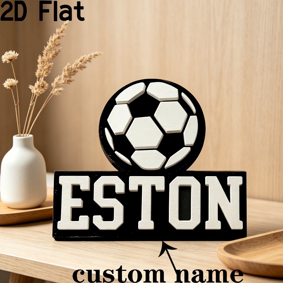 1Pc Custom Football Style Wood - Baby Nursery Wall avis et prix