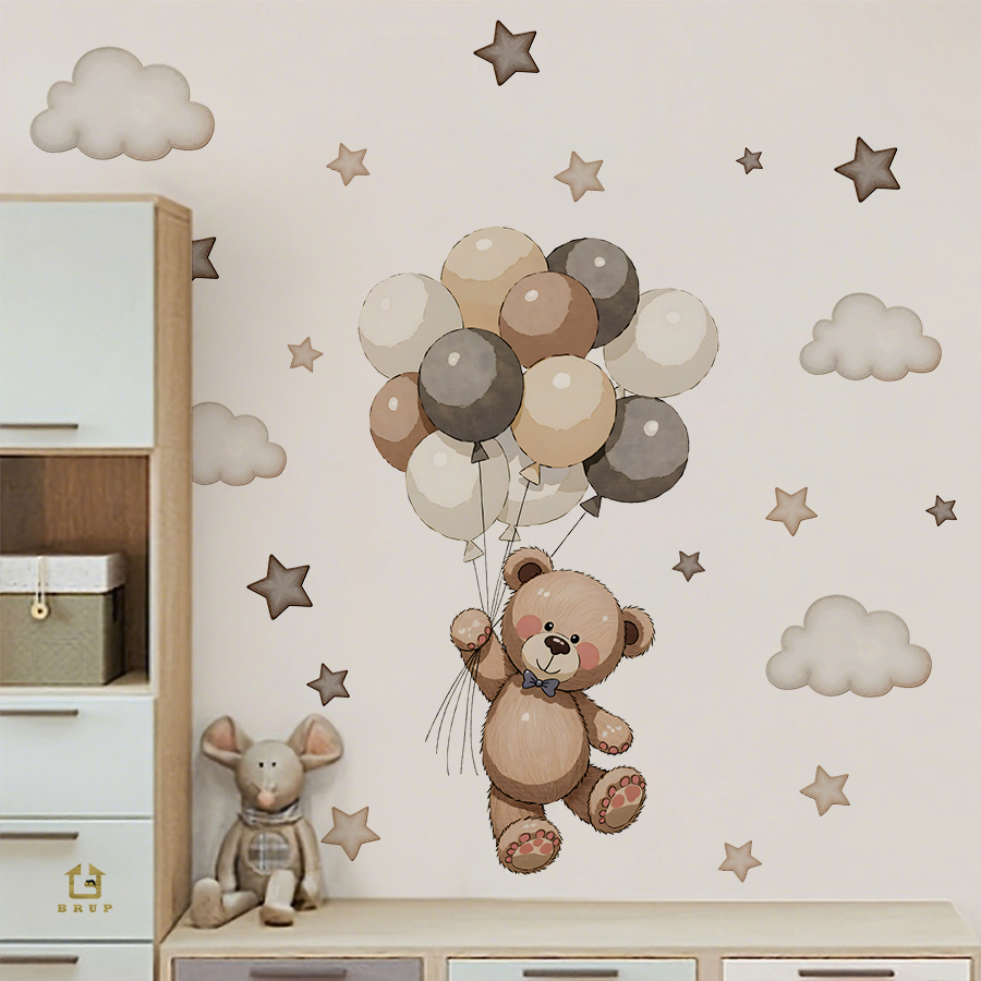 Adorable Teddy Bear Wall Decal - Baby Nursery Products avis et prix