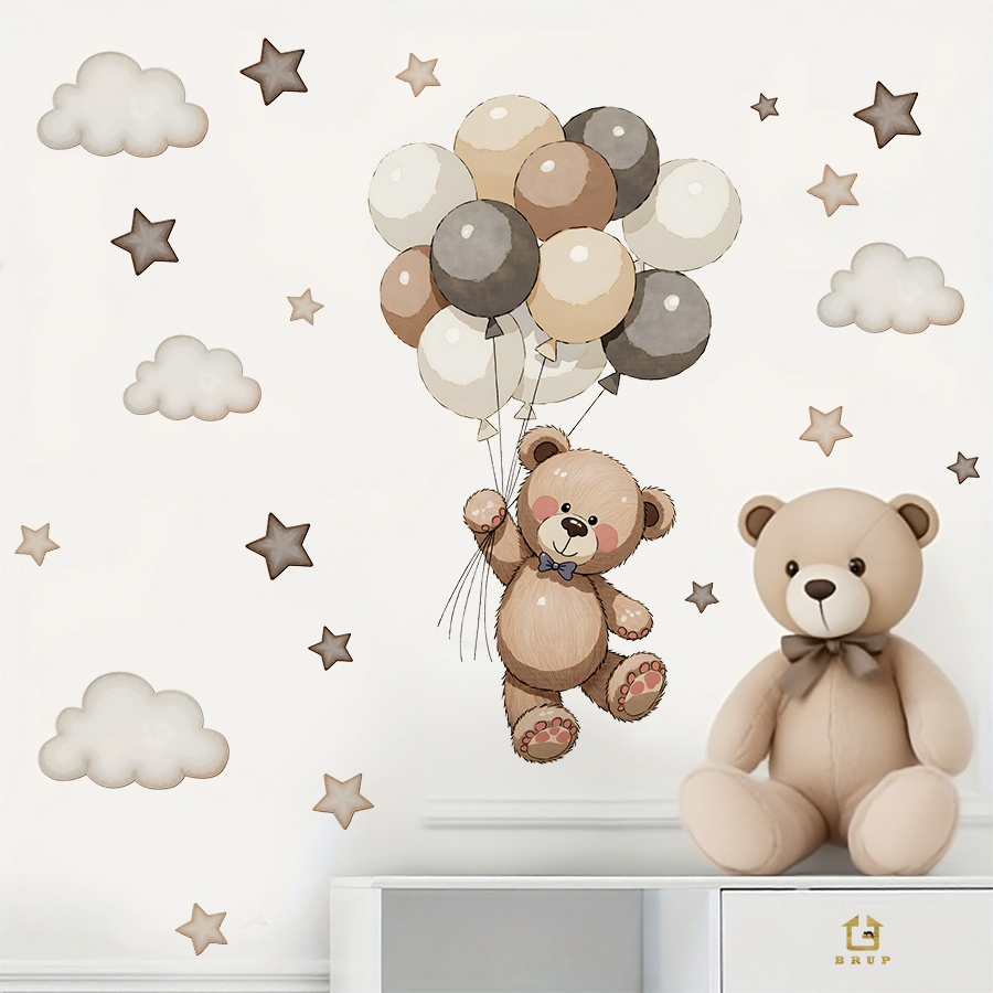 Adorable Teddy Bear Wall Decal - Baby Nursery Products avis et prix