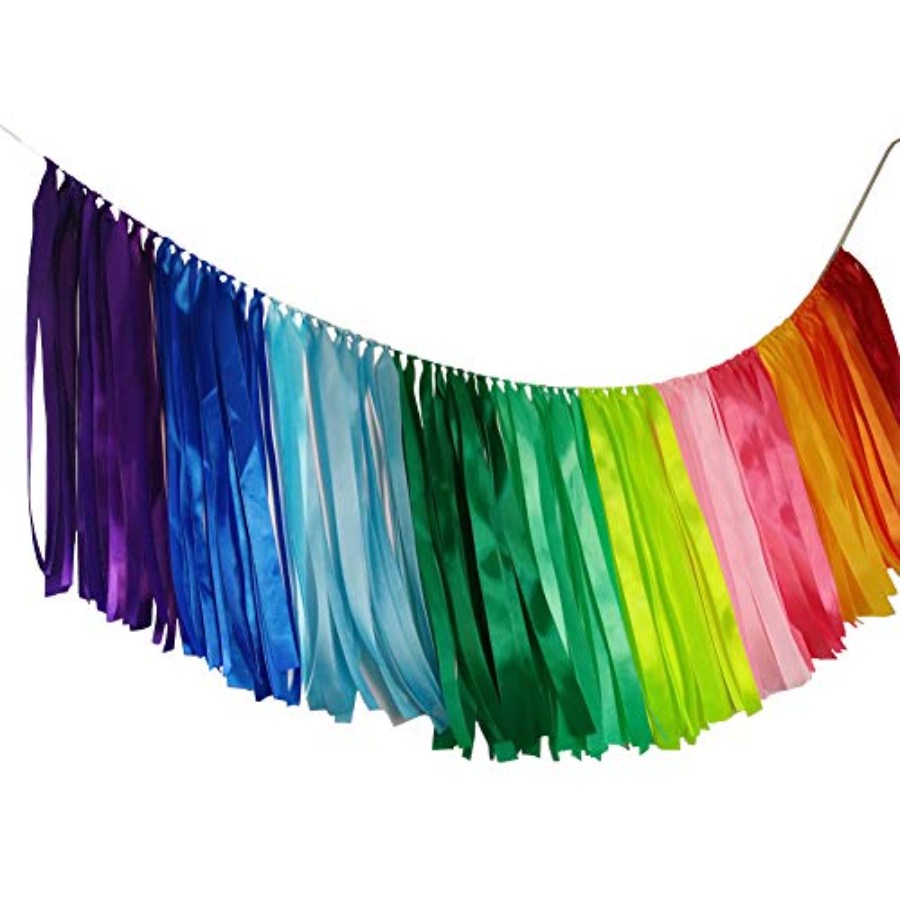 Pastel Rainbow Ribbon Garland  - Baby Nursery Garland avis et prix