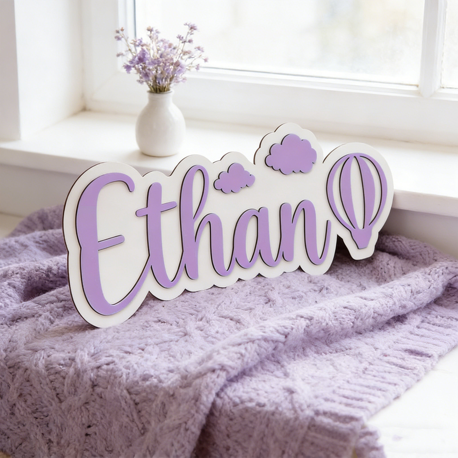 Personalized Hot Air Balloon & - Baby Nursery Name avis et prix