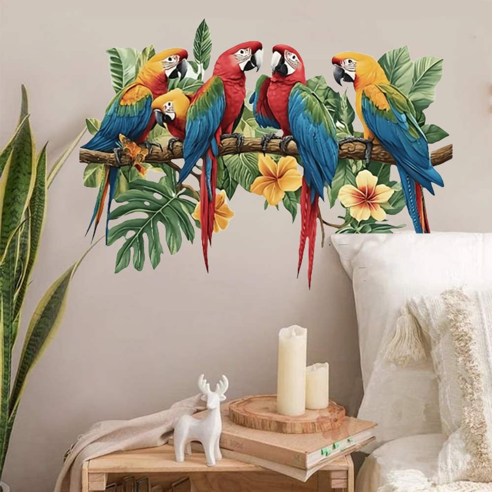 3Pcs Parrots on Branch Wall St - Baby Nursery Products avis et prix