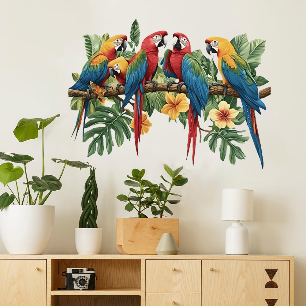 3Pcs Parrots on Branch Wall St - Baby Nursery Products avis et prix