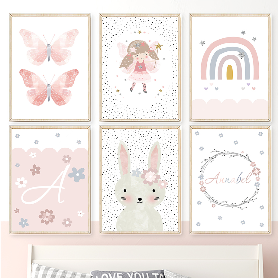 Cute Girl Rabbit Flower Butter - Baby Nursery Pictures avis et prix
