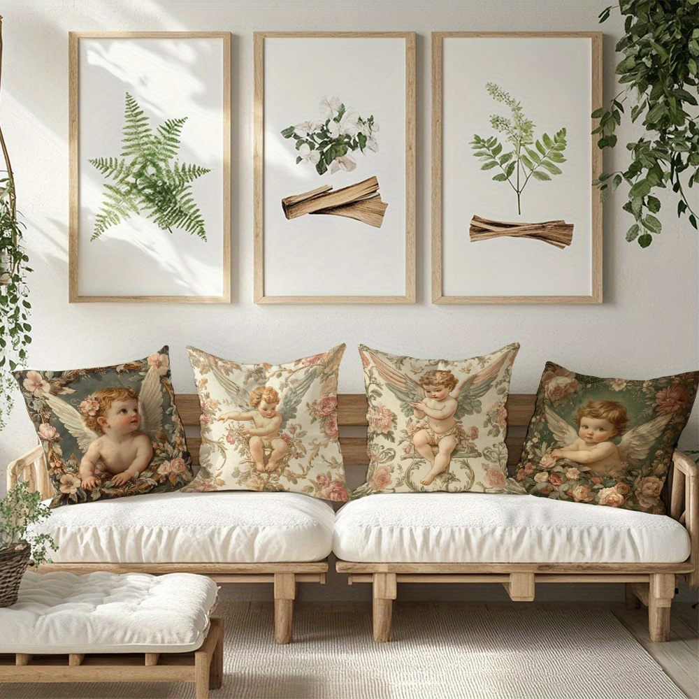 Printed Angel Floral Pillow Co - Baby Nursery Vintage avis et prix