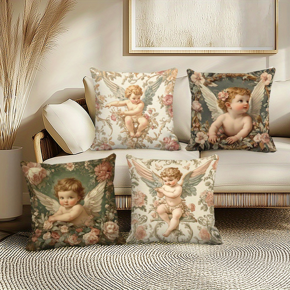 Printed Angel Floral Pillow Co - Baby Nursery Vintage avis et prix