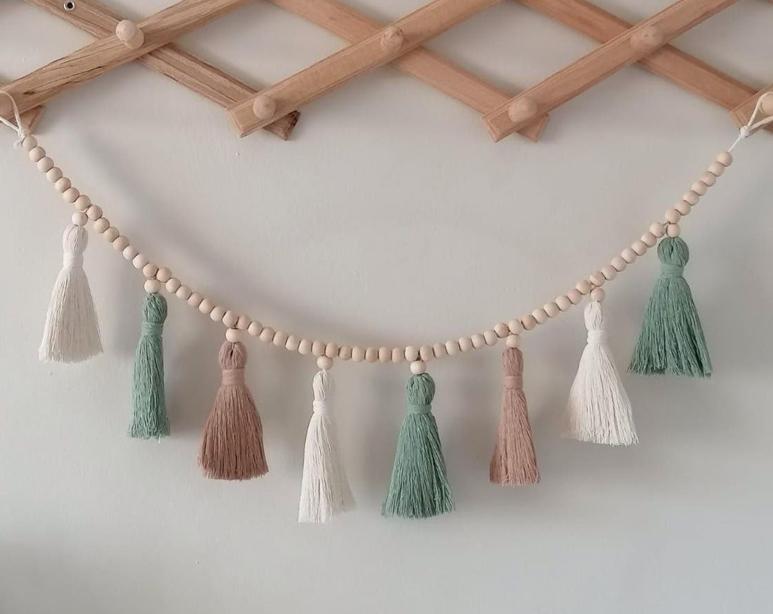 Tassel Macrame Garland , Boho  - Baby Nursery Garland avis et prix