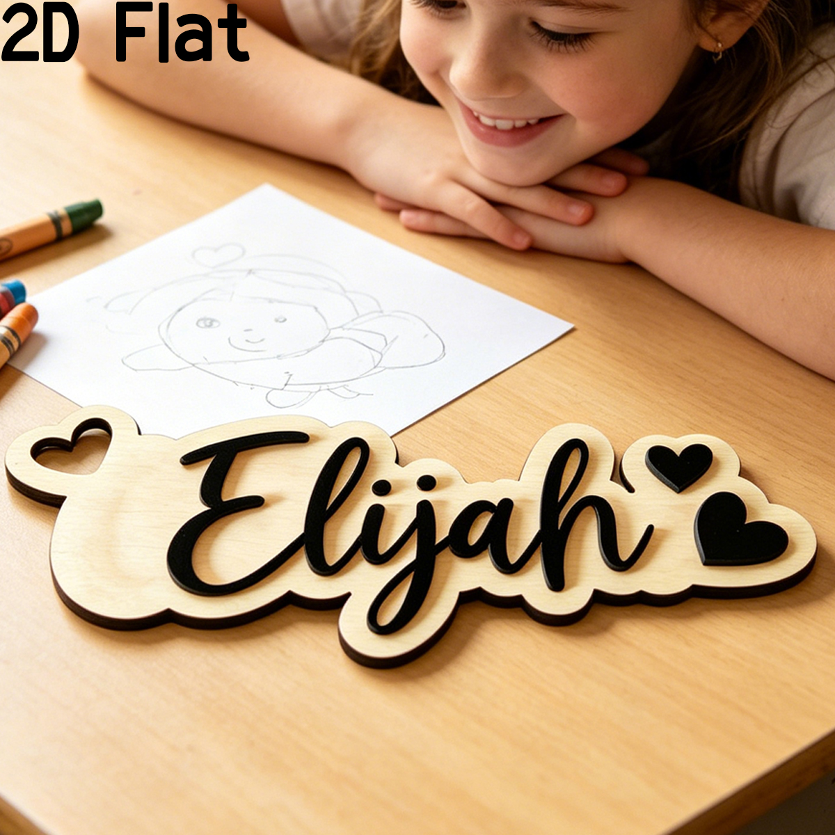 1Pc Custom Love Decor Wooden A - Baby Nursery Name avis et prix
