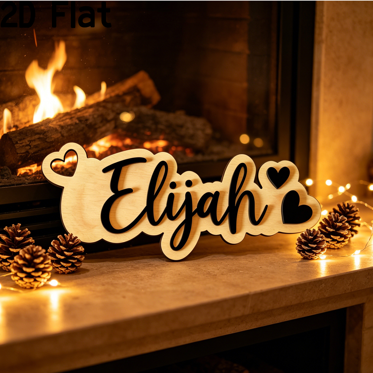 1Pc Custom Love Decor Wooden A - Baby Nursery Name avis et prix
