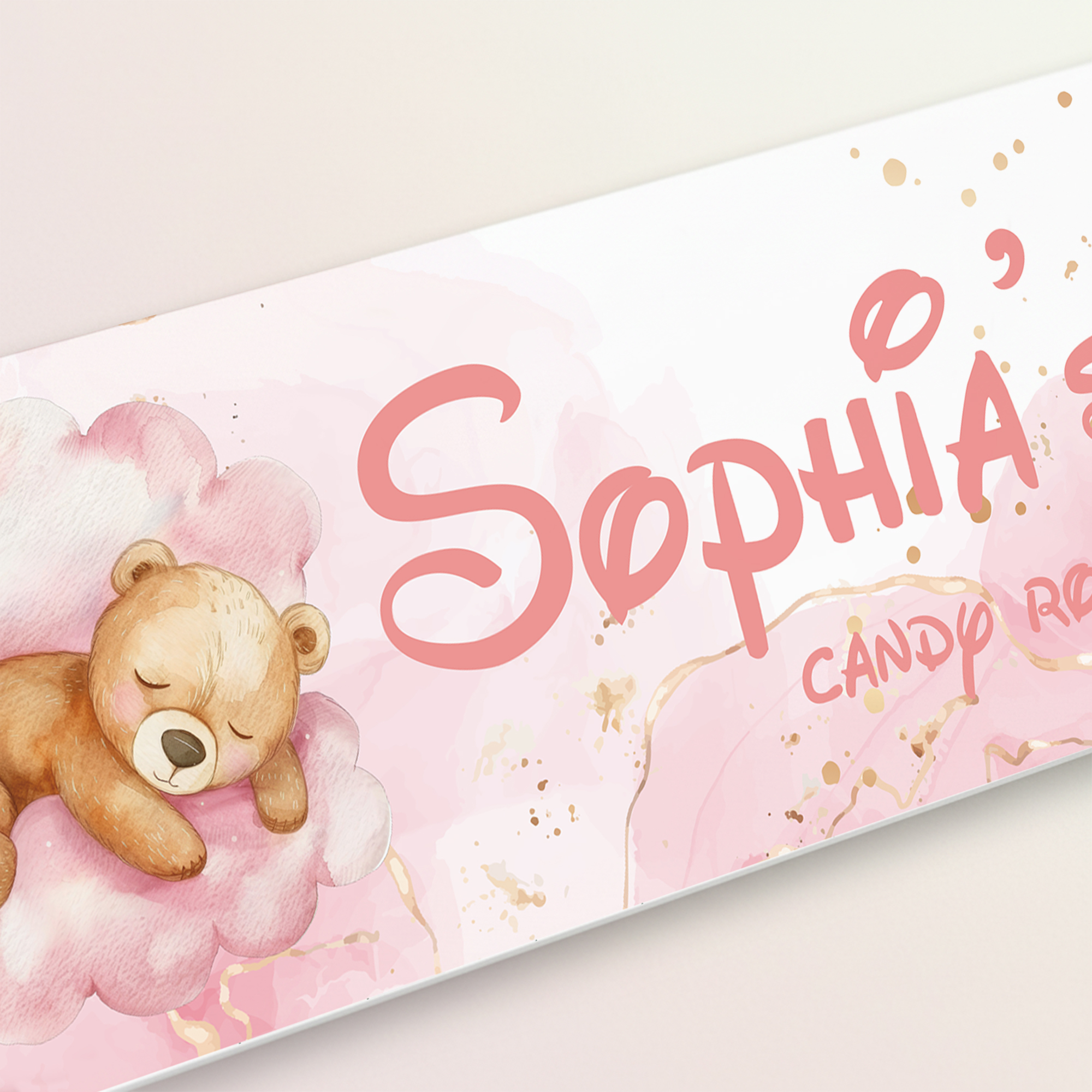 1pc Custom Bear Name/Text Acry - Baby Nursery Name avis et prix