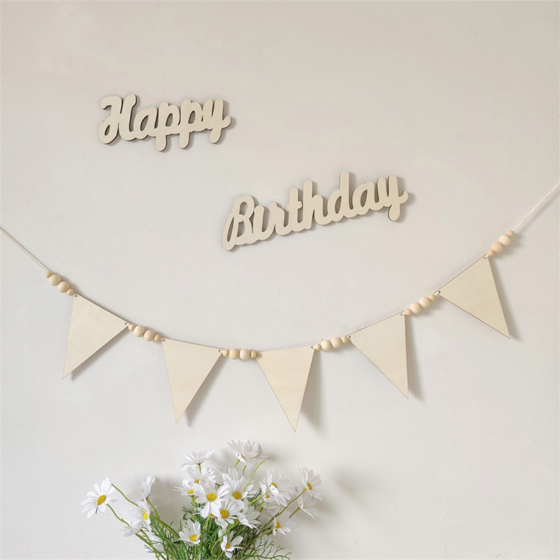 Baby Room Garland Wooden Trian - Baby Nursery Garland avis et prix