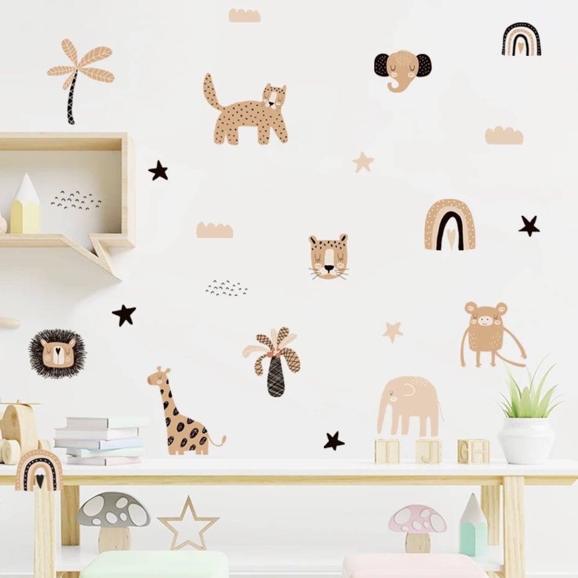 Boho Cartoon Rainbows Star Cut - Baby Nursery Pictures avis et prix